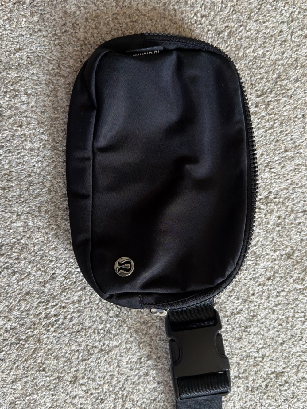 lululemon athletica Black Waist Belt Bag with Logo